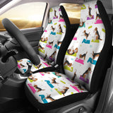 Beagle Yoga Pattern Universal Fit Car Seat Covers