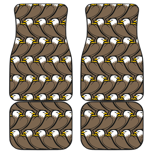 Eagle Pattern Print Design 02 Front and Back Car Mats