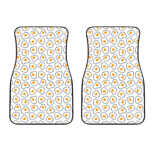 Fried Eggs Pattern Print Design 05 Front Car Mats