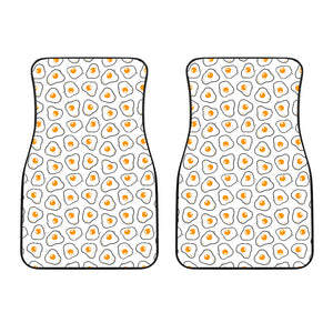 Fried Eggs Pattern Print Design 05 Front Car Mats