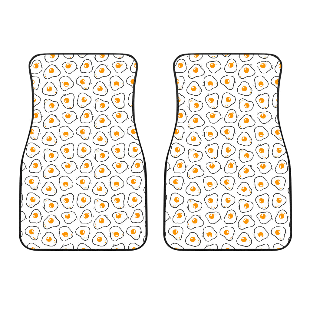 Fried Eggs Pattern Print Design 05 Front Car Mats