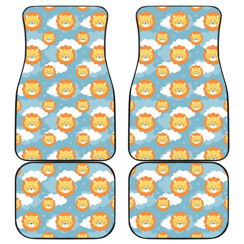 Lion Pattern Print Design 05 Front and Back Car Mats