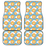 Lion Pattern Print Design 05 Front and Back Car Mats