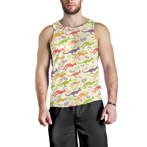 Colorful Kangaroo Pattern Men Tank Top