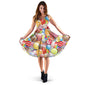 Candy Lollipop Pattern Sleeveless Midi Dress