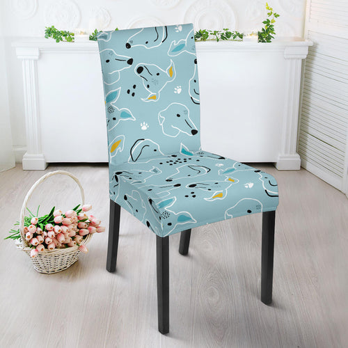 Greyhound Pattern Print Design 03 Dining Chair Slipcover
