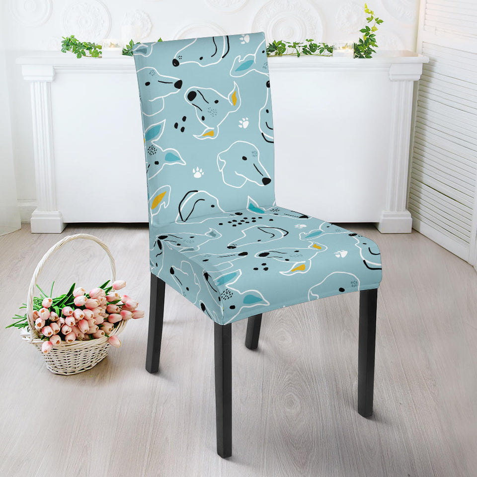 Greyhound Pattern Print Design 03 Dining Chair Slipcover