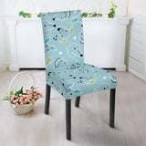 Greyhound Pattern Print Design 03 Dining Chair Slipcover