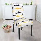 Swordfish Pattern Print Design 05 Dining Chair Slipcover