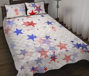 USA Star Pattern Quilt Bed Set