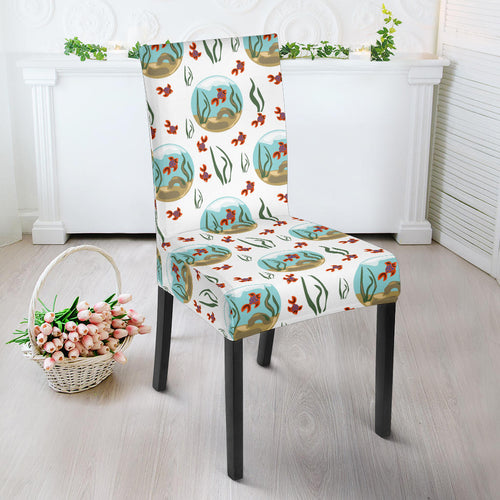 Goldfish Pattern Print Design 01 Dining Chair Slipcover