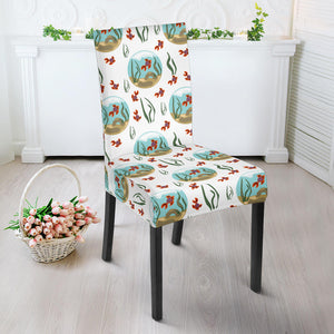 Goldfish Pattern Print Design 01 Dining Chair Slipcover