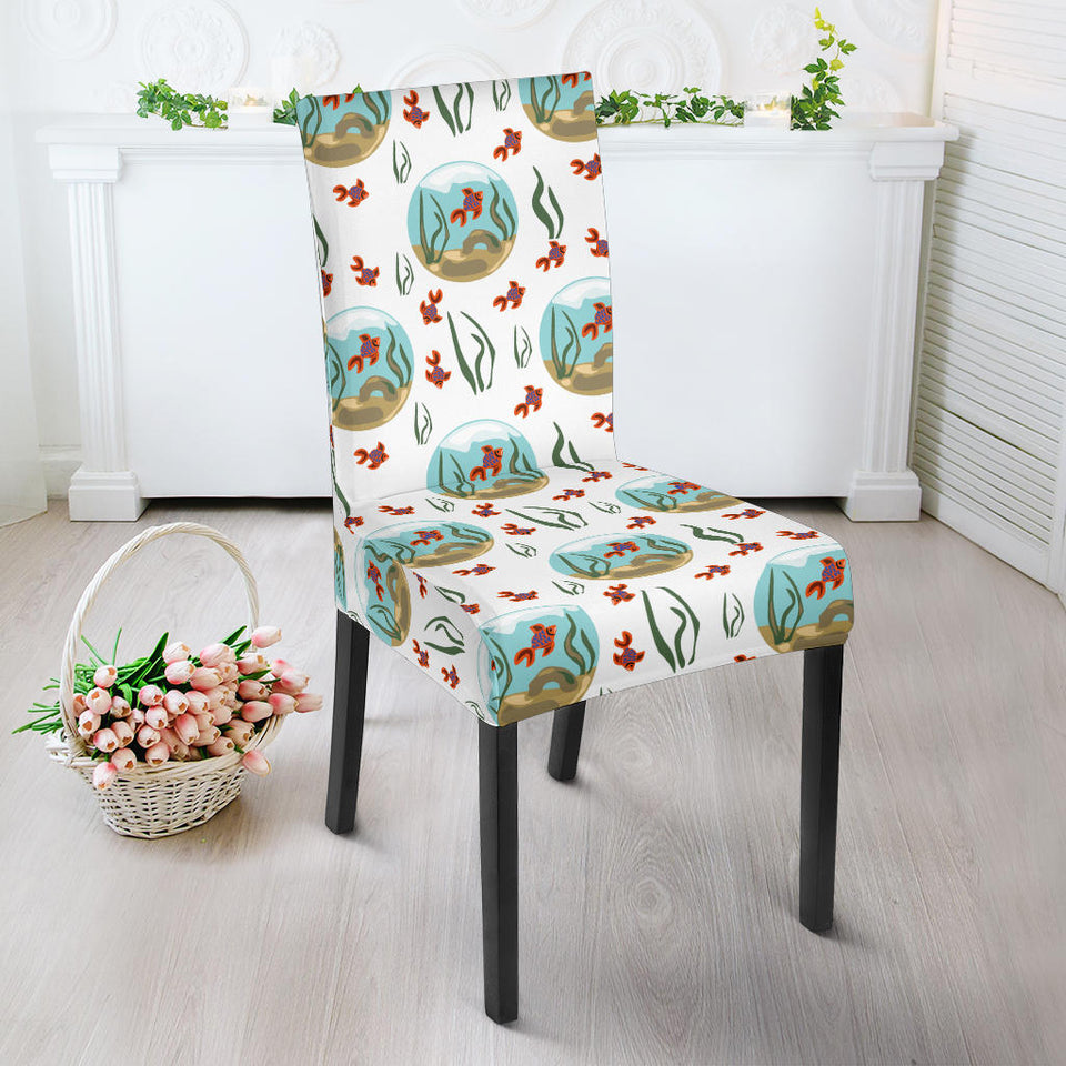 Goldfish Pattern Print Design 01 Dining Chair Slipcover