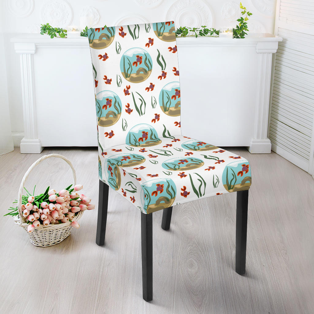 Goldfish Pattern Print Design 01 Dining Chair Slipcover