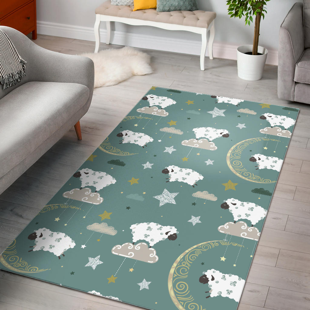 Sheep Sweet Dream Pattern Area Rug