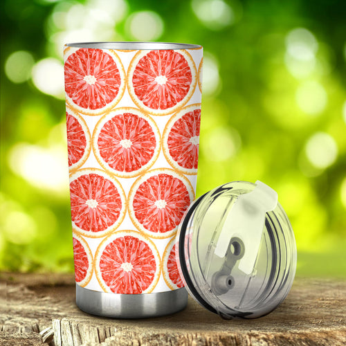 Sliced Grapefruit Pattern Tumbler