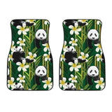 Panda Bamboo Flower Pattern  Front Car Mats