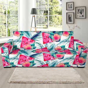 Watermelon Flower Pattern Sofa Slipcover