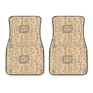 Egypt Hieroglyphics Pattern Print Design 04 Front Car Mats