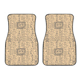 Egypt Hieroglyphics Pattern Print Design 04 Front Car Mats