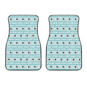 Ostrich Pattern Print Design 04 Front Car Mats