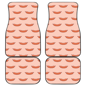 Sausage Pattern Print Design 01 Front and Back Car Mats