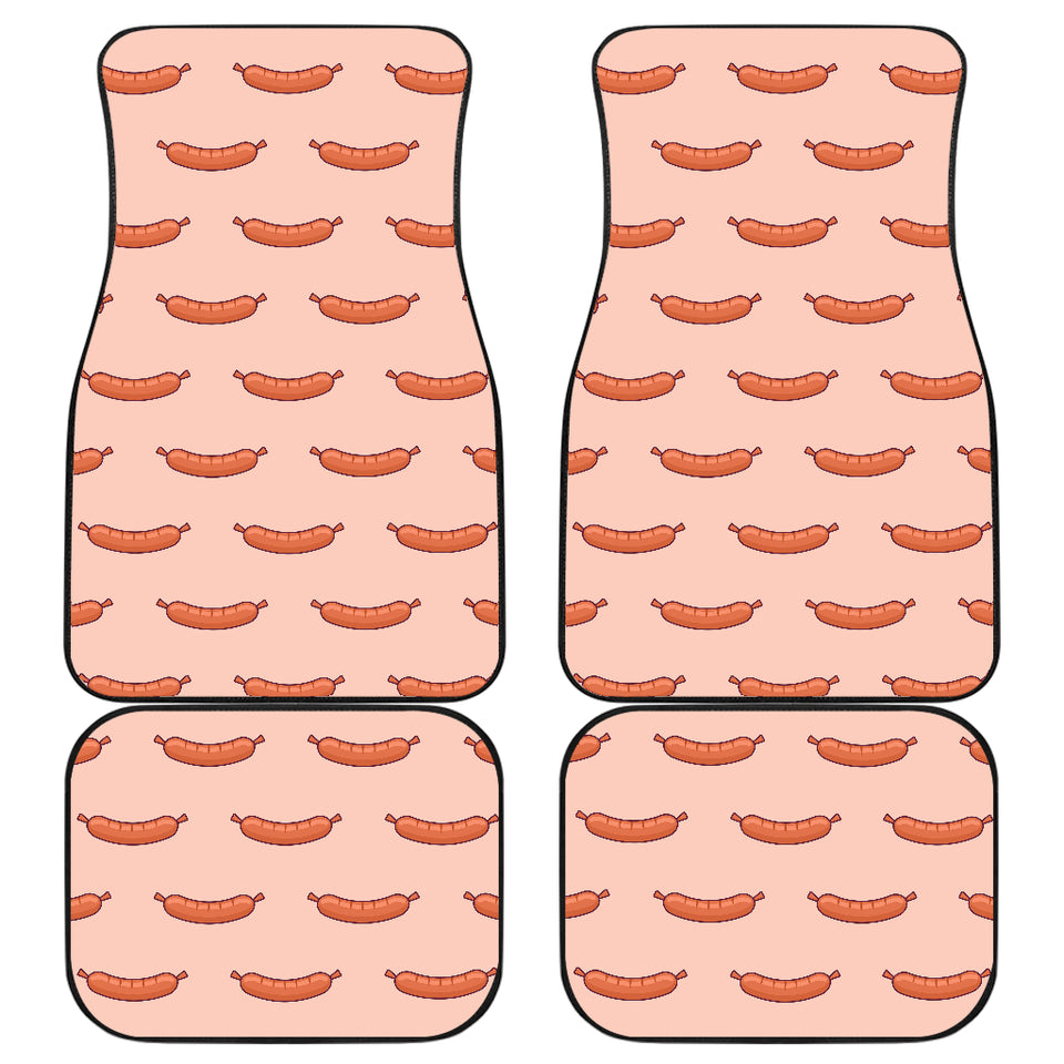 Sausage Pattern Print Design 01 Front and Back Car Mats