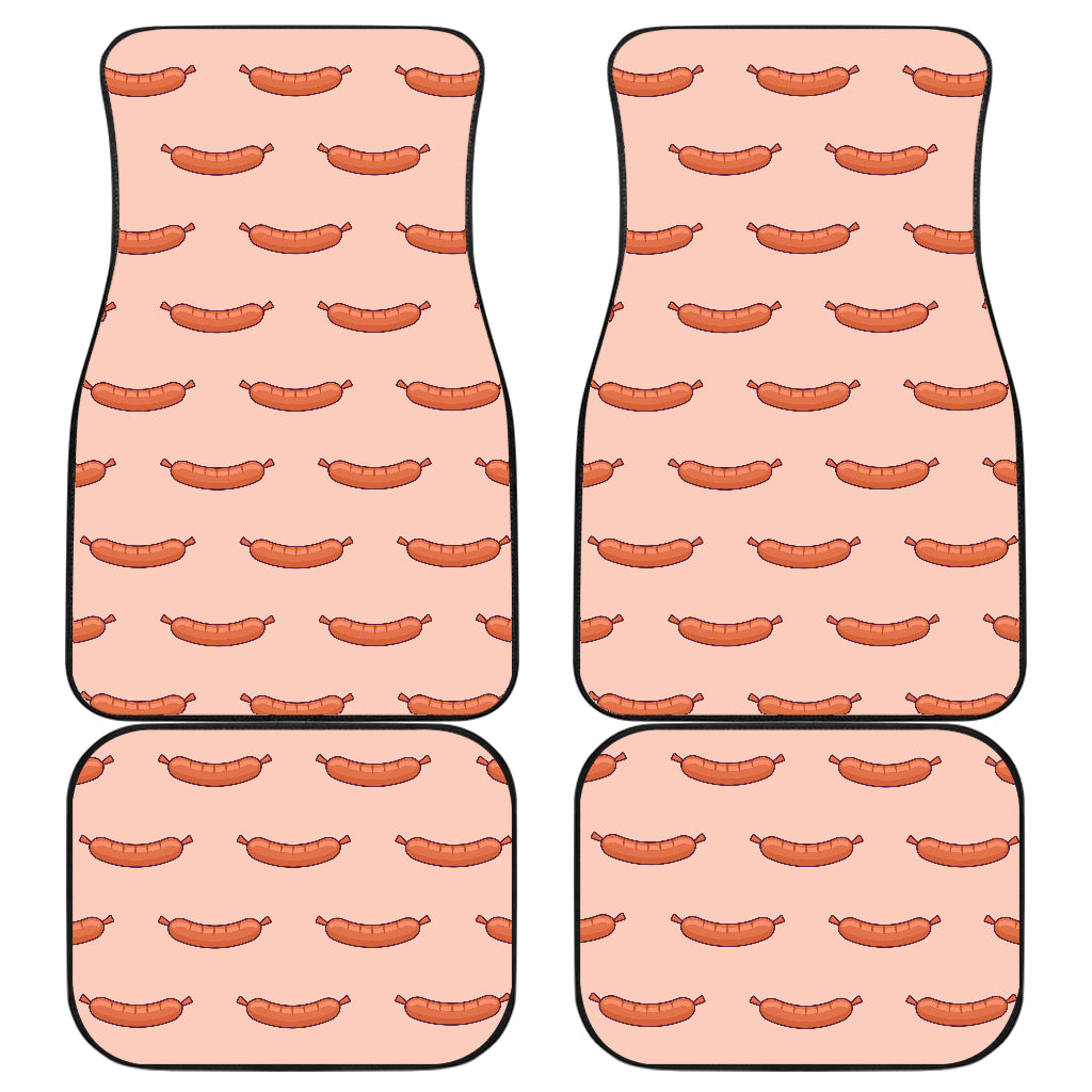 Sausage Pattern Print Design 01 Front and Back Car Mats