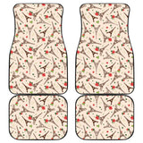 Eiffel Tower Pattern Print Design 03 Front and Back Car Mats