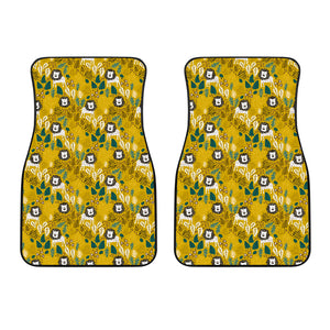 Lion Pattern Print Design 01 Front Car Mats