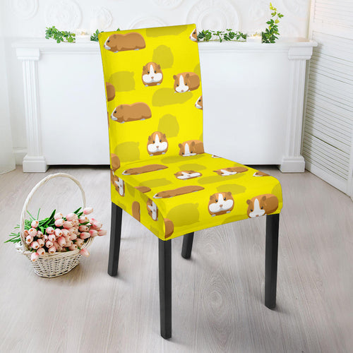Guinea Pig Pattern Print Design 04 Dining Chair Slipcover