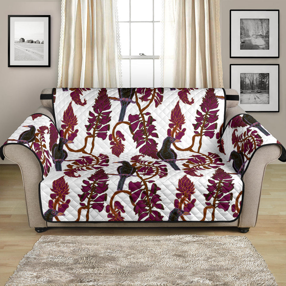 Crow Tree Leaves Pattern Loveseat Couch Cover Protector