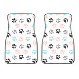 Dog Paws Pattern Print Design 02 Front Car Mats