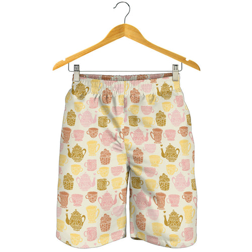 Tea pots Pattern Print Design 02 Men Shorts