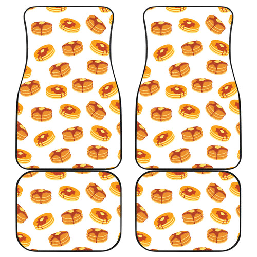 Pancake Pattern Print Design 04 Front and Back Car Mats