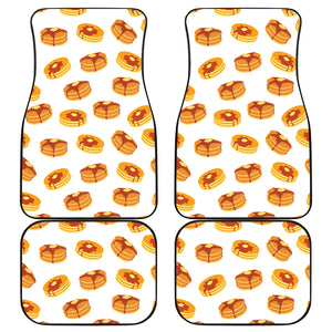 Pancake Pattern Print Design 04 Front and Back Car Mats