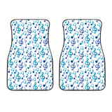 Music Notes Pattern Print Design 03 Front Car Mats