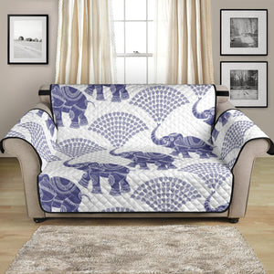 Elephant Pattern Background Loveseat Couch Cover Protector