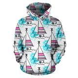Sailboat Pattern Men Women Pullover Hoodie