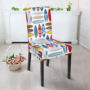 Surfboard Pattern Print Design 02 Dining Chair Slipcover
