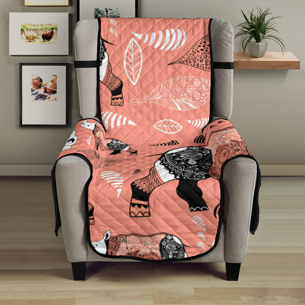 Rhino Tribal Pattern Chair Cover Protector