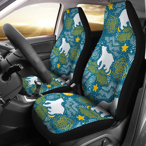 Polar Bear Pattern Universal Fit Car Seat Covers