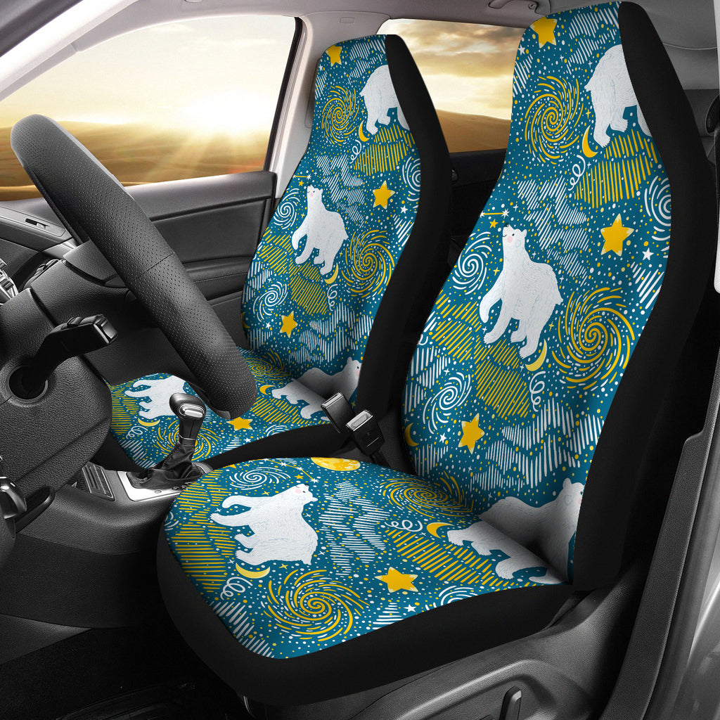 Polar Bear Pattern Universal Fit Car Seat Covers