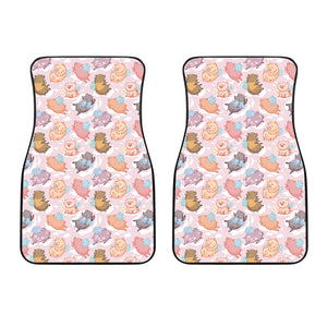 Pig Pattern Print Design 02 Front Car Mats