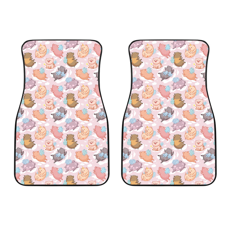 Pig Pattern Print Design 02 Front Car Mats