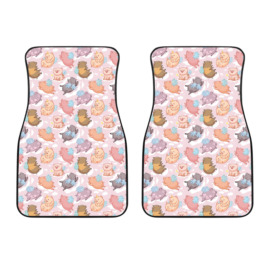 Pig Pattern Print Design 02 Front Car Mats