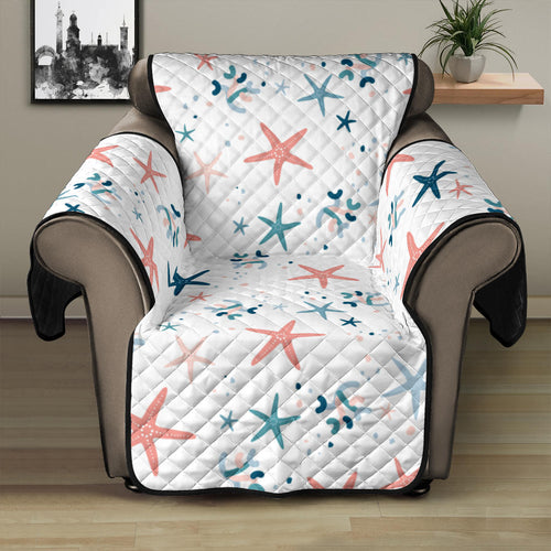 Starfish Pattern Background Recliner Cover Protector