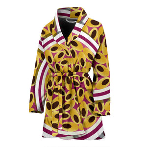 Passion Fruit Seed Pattern Women Bathrobe