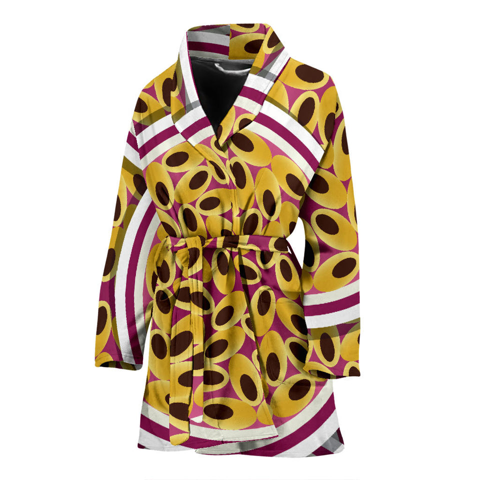 Passion Fruit Seed Pattern Women Bathrobe