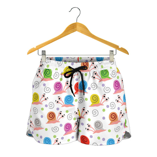 Snail Pattern Print Design 05 Women Shorts